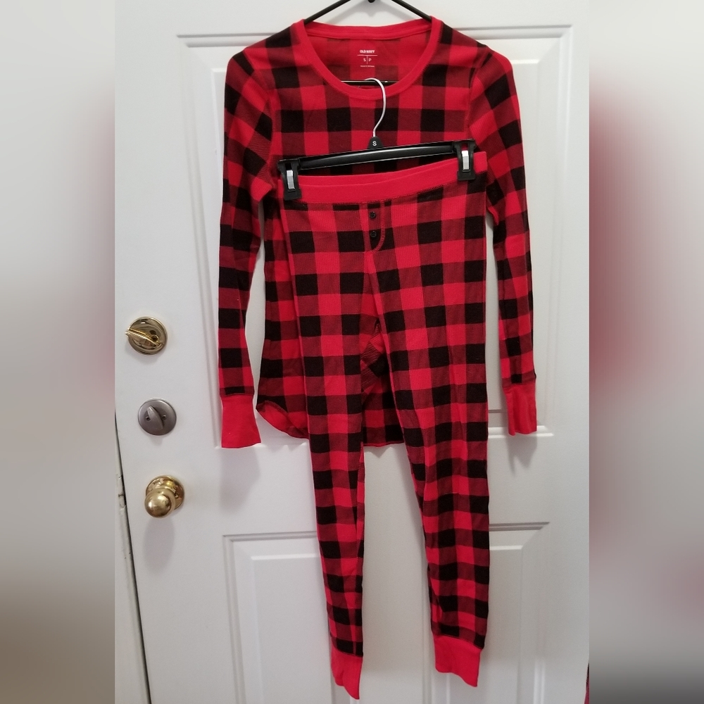 Buffalo Check Thermal Pajamas Set